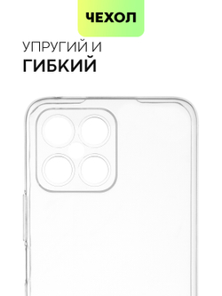 Чехол BROSCORP для Honor X8 оптом (арт. HW-HX8-TPU-01-TRANSPARENT)
