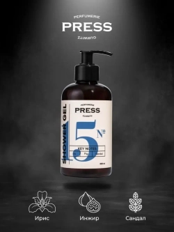 Гель для душа № 15 Iris, Fig, Sandal, 50 ml PRESS PGPR15M2