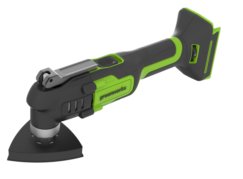 Аккумуляторный реноватор Greenworks G24MT, QOIS, 5000-18000/мин, 3,2°, LED, оснастка 13 шт, 1x2Ач,ЗУ,кор