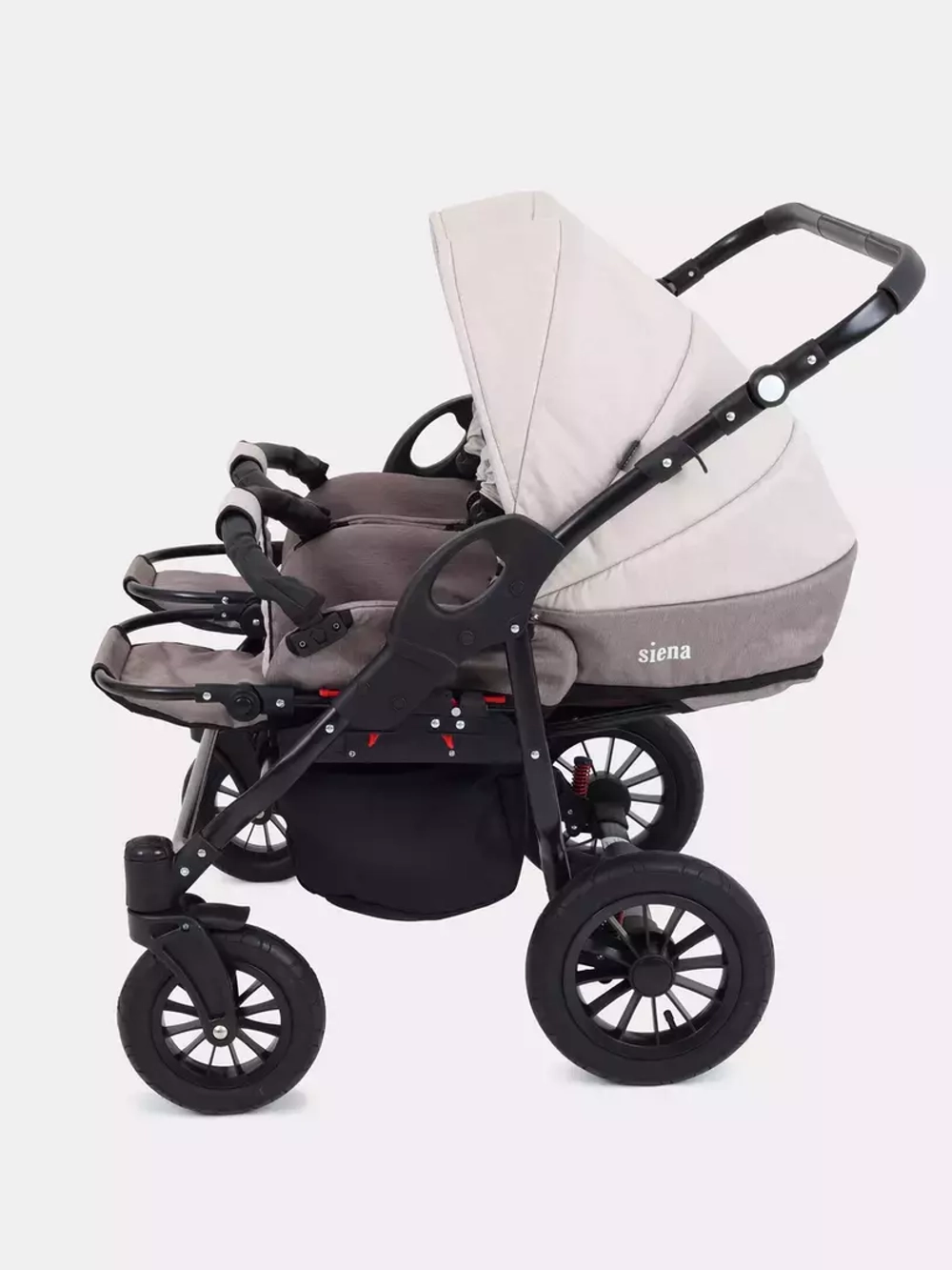 Коляска SIENA DUO (BartPlast) 02 коричневый-бежевый