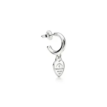 Серьги Return to Tiffany Hoop в серебре с бриллиантами, размер mini