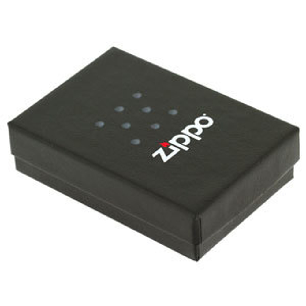 Зажигалка Zippo Classic с покрытием Black Ice, латунь/сталь, чёрная, глянцевая, 36x12x56 мм