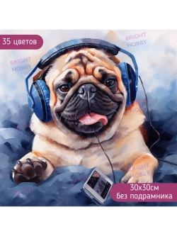 Алмазная мозаика животные без подрамника 30х30
