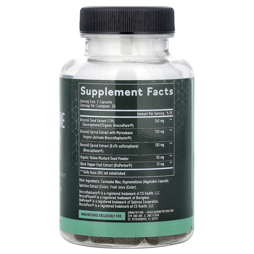 SMNutrition, активированный комплекс с сульфорафаном, с отсроченным высвобождением, 60 капсул