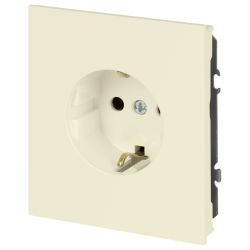 Розетка ЭРА Arktik 16-2102-02 с заземлением 2P+E Schuko со шторками 16А-250В слоновая кость | Эра Arktik