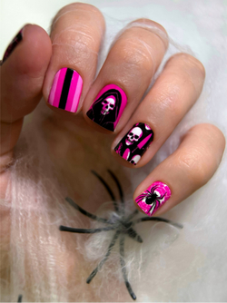 Crazy Manic Плёнки для ногтей для маникюра pink death