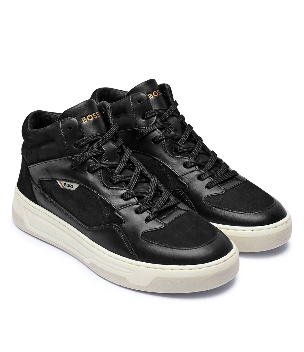 Кожаные кроссовки Baltimore_Hito_numx BOSS BLACK - черный(50529517)