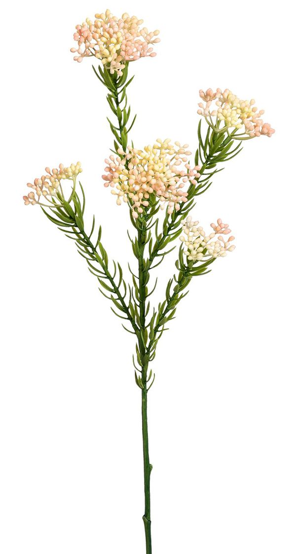 Веточка декоративная Fiebiger Floristik: Рисовый цветок l=72 см, 5 веточек, цвет нежно-коралловый