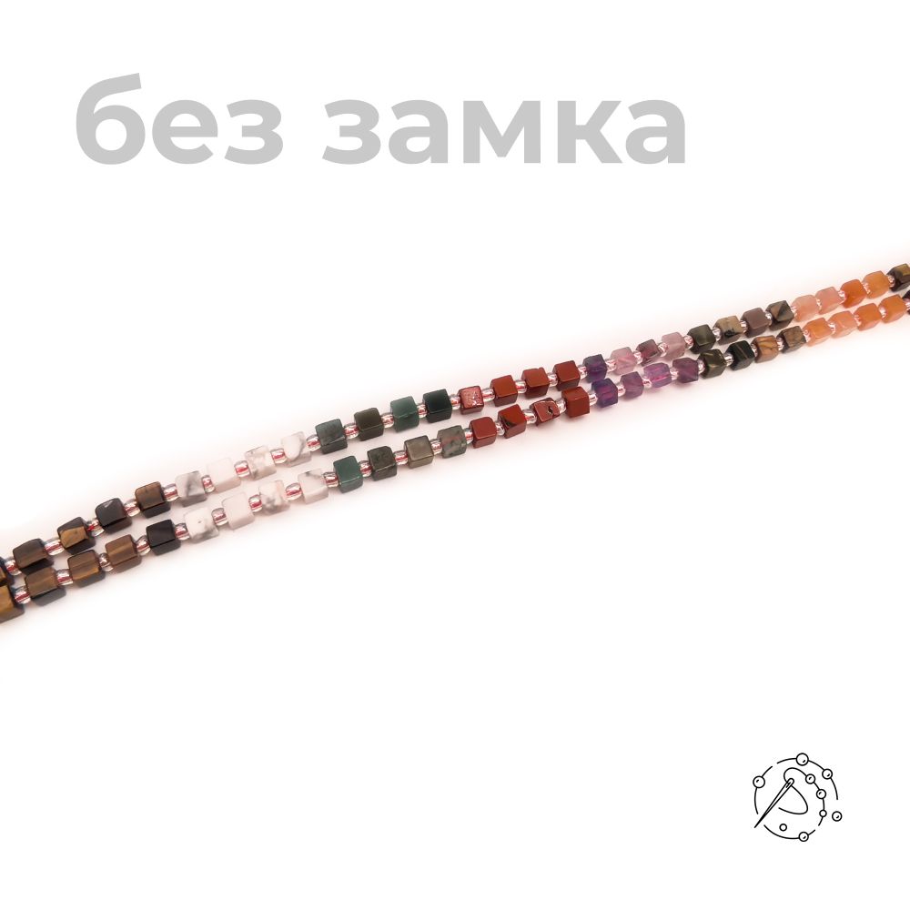 Нить бусин микс