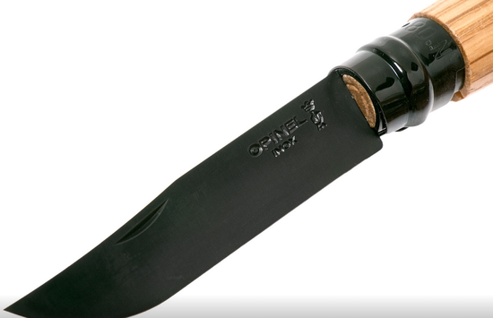 Складной нож Opinel N°08 Black Oak 002172 c клинком из стали Sandvik™ 12С27, рукоять дерево (Дуб)