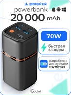 Внешний аккумулятор Gurdini Cube Power 70W GBP-07B 20000 mAh черный