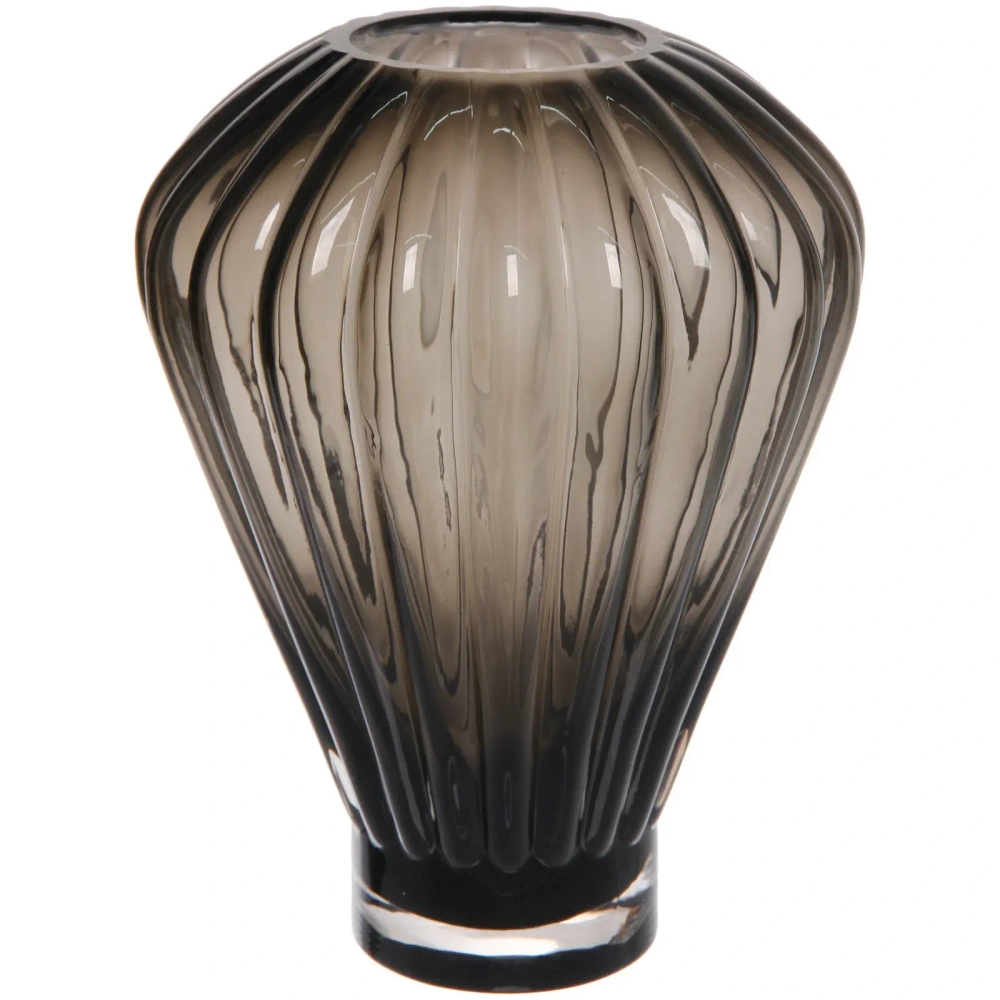 Ваза стеклянная «GREY GLASS» 19*25см