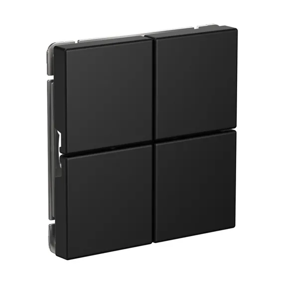 Выключатель четырехклавишный сценарный Systeme Electric ArtGallery Карбон GAL001074