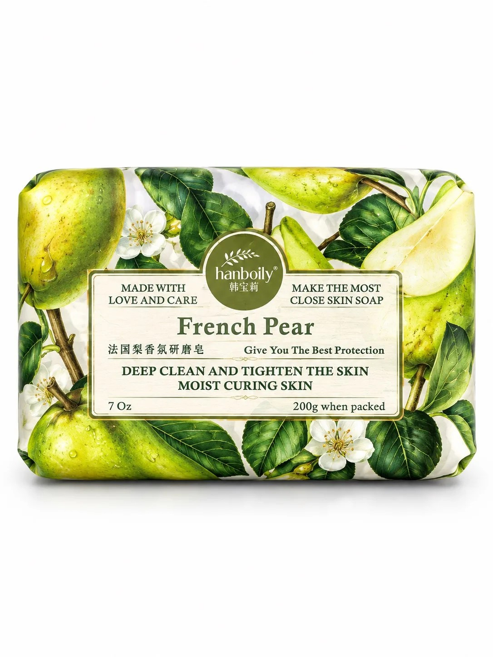 Мыло туалетное с ароматом французской груши HANBOLLY French Pear Soap 200 гр