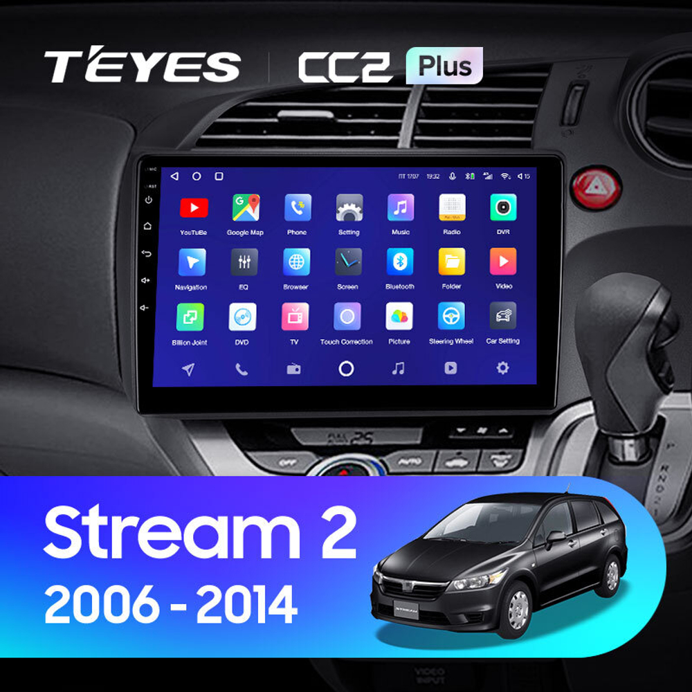 Teyes CC2 Plus 10,2" для Honda Stream 2 2006-2014 (прав)