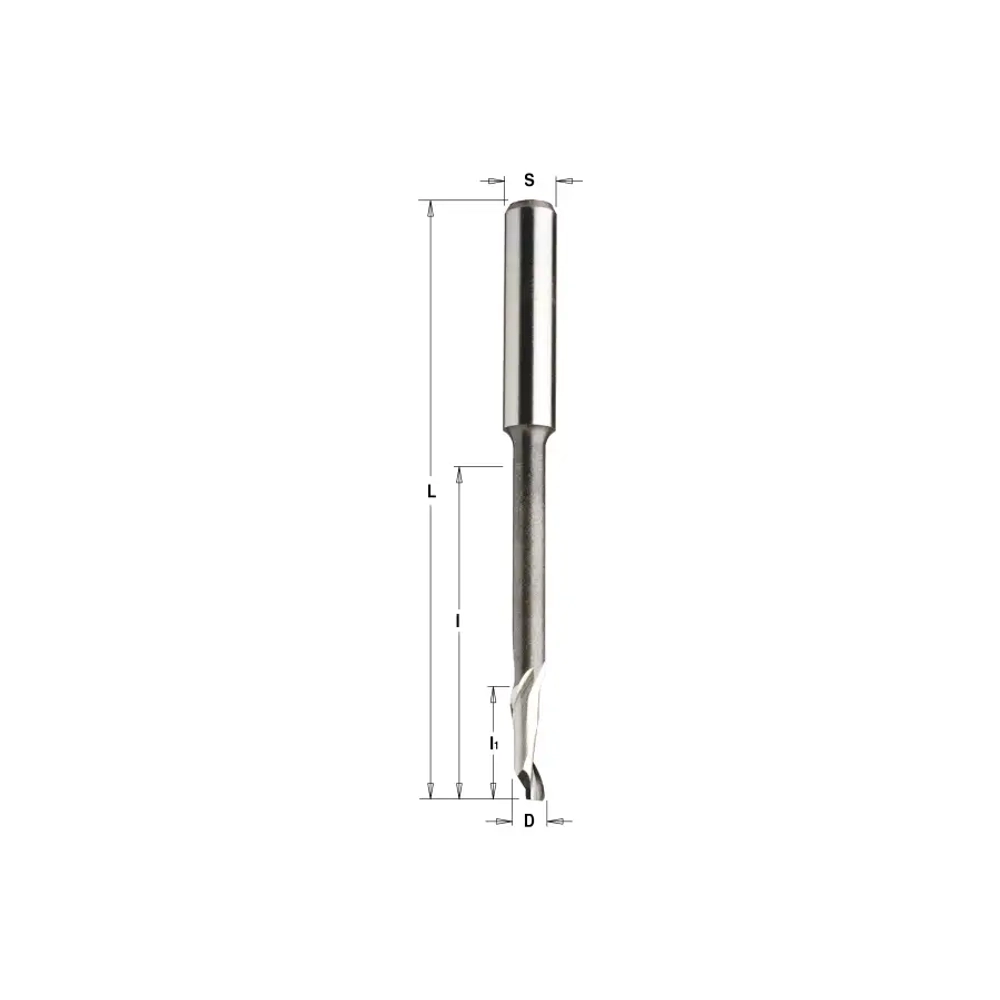 Фреза спиральная по алюминию HSS+Co Z1 S=8 D=10x14/95x120 RH CMT 189.100.51