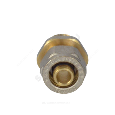 Муфта МП латунь никель обжим Дн 16х1/2" НР ГОСТ 32415-2013 7001 Aquasfera 7001-01