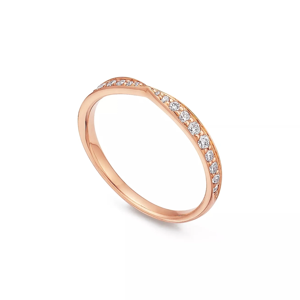 Кольцо из розового золота с бриллиантами, Tiffany 💎 Harmony. Единственное в наличии