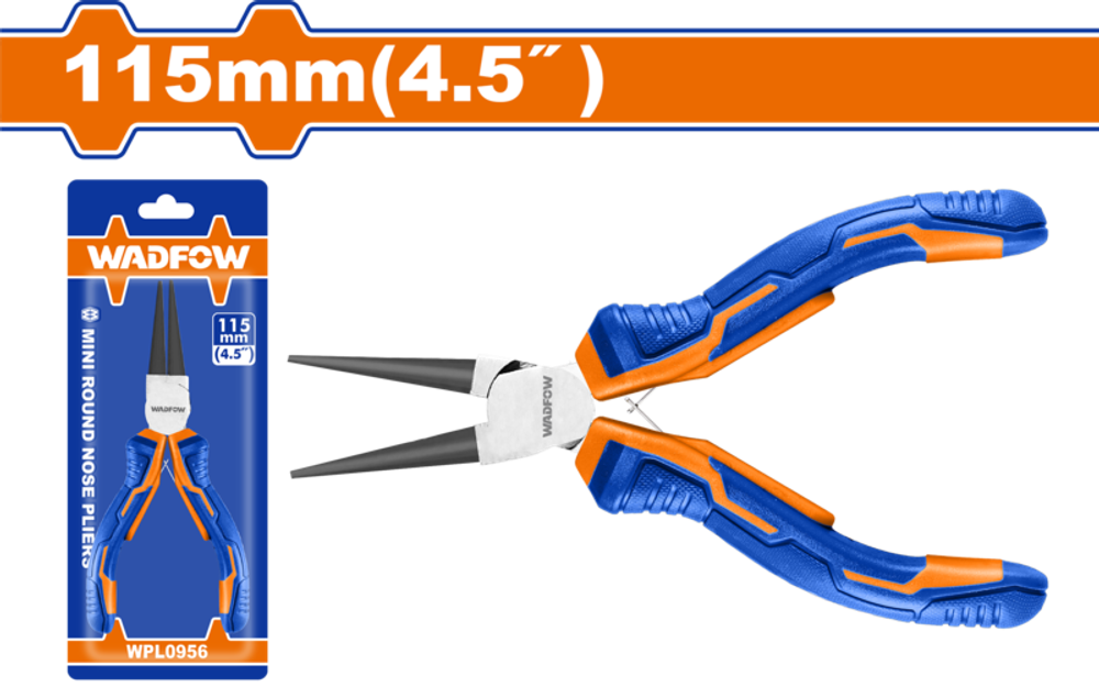 Круглогубцы мини 115 мм (12/120) WADFOW WPL0956