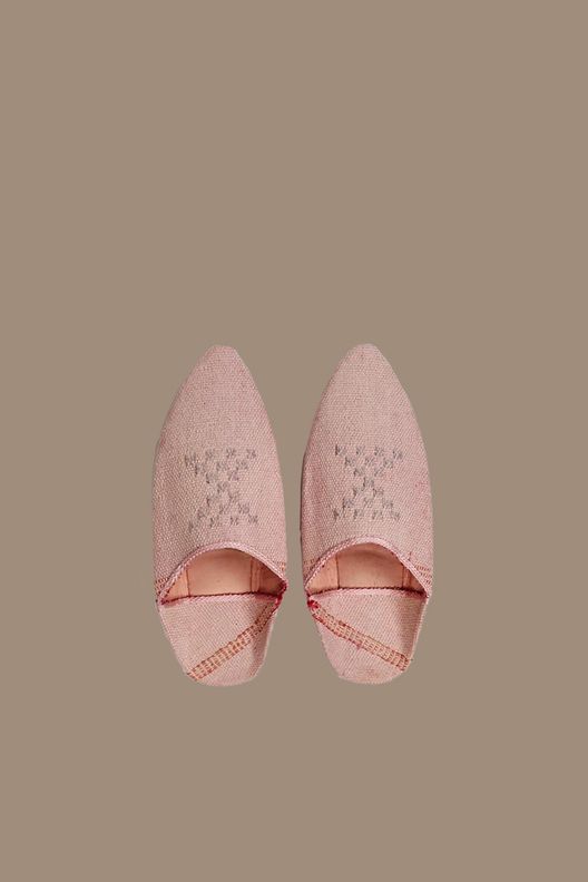 Бабуши из шёлка алоэ вера, роза, 36 / Nomad Chic