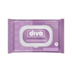 Салфетки влажные DIVA для снятия макияжа с мицеллярной водой и зкстрактом цветков розы 25 шт
