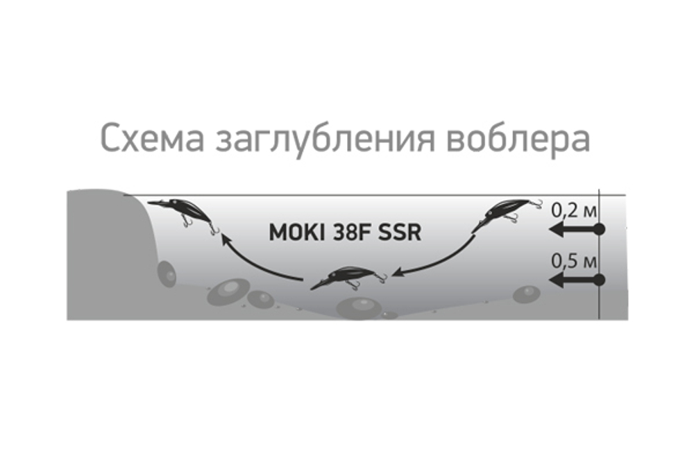 Воблер для рыбалки MOKI 38F SR-078 4,5 г., плавающий