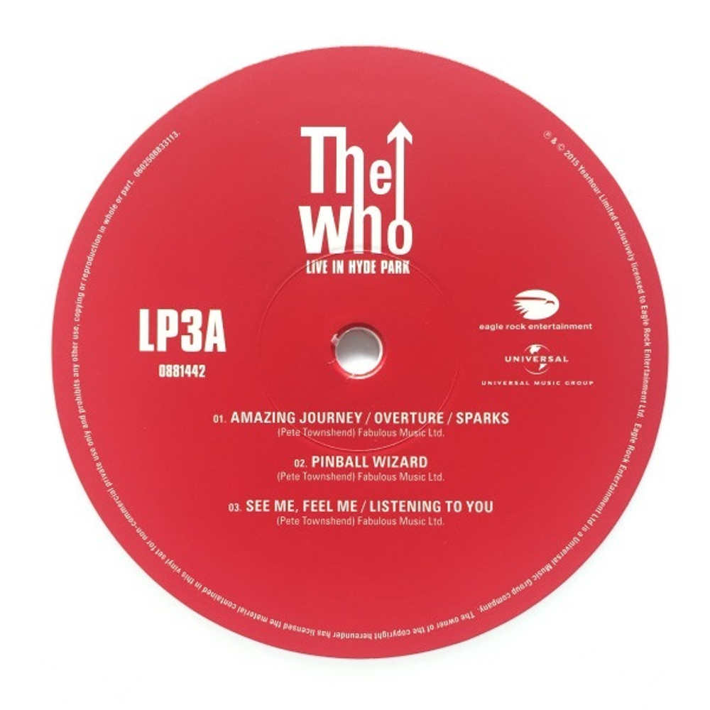 The Who / Live In Hyde Park 2015 (Coloured Vinyl)(3LP)