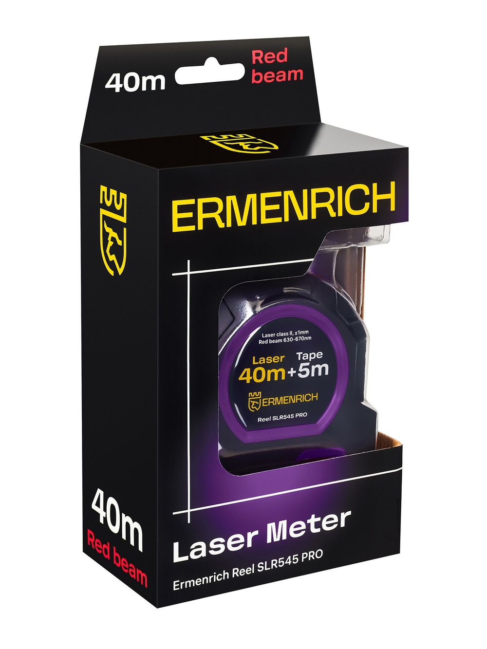 Рулетка с лазерным дальномером Ermenrich Reel SLR545 PRO