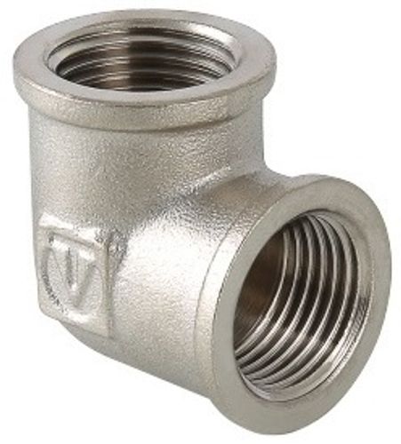 Угольник Valtec 3/4" ВР с внутренней резьбой латунный никелированный VTr.090.N.0005