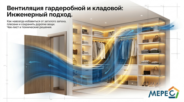 Вентиляция гардеробной и кладовой: как убрать затхлый запах и плесень