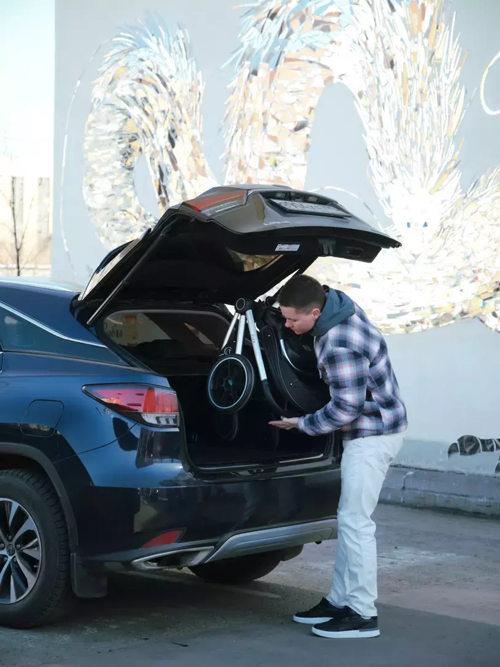 Коляска детская "FLEX GRAND" (2в1) RA072 Midnight Black + сумка