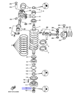 Сальник коленвала Yamaha 9310422M0700