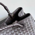 Сумка Bottega Veneta Basket — серо-коричневая — фото 6