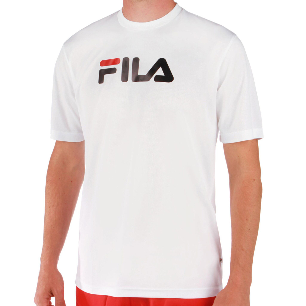 Мужское теннисное поло Fila Logo T-Shirt Men - White, Dark Blue