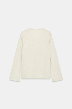 ZARA ФУТБОЛКА С V-ОБРАЗНЫМ ВЫРЕЗОМ, СЕРО-ДЫМЧАТЫЙ