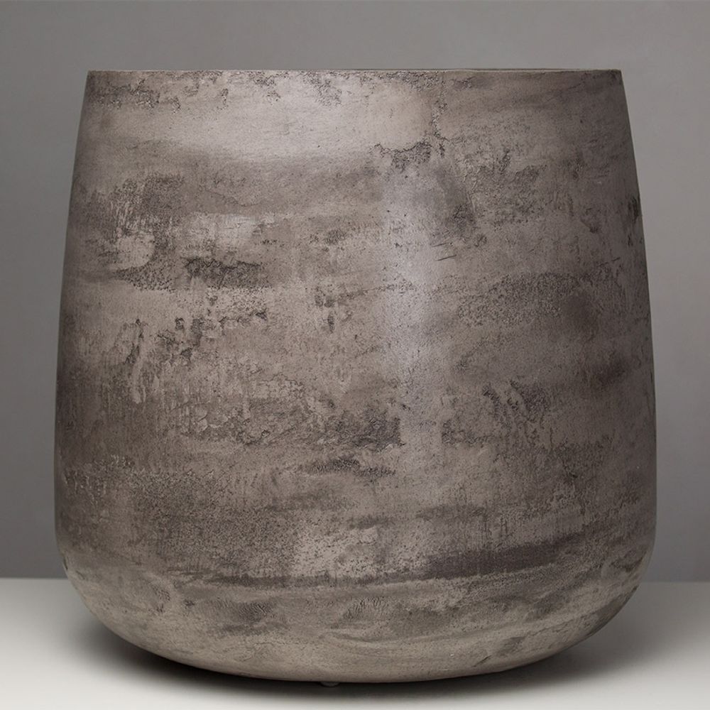 Кашпо CONE CONCRETE GREY DARK D60 H42