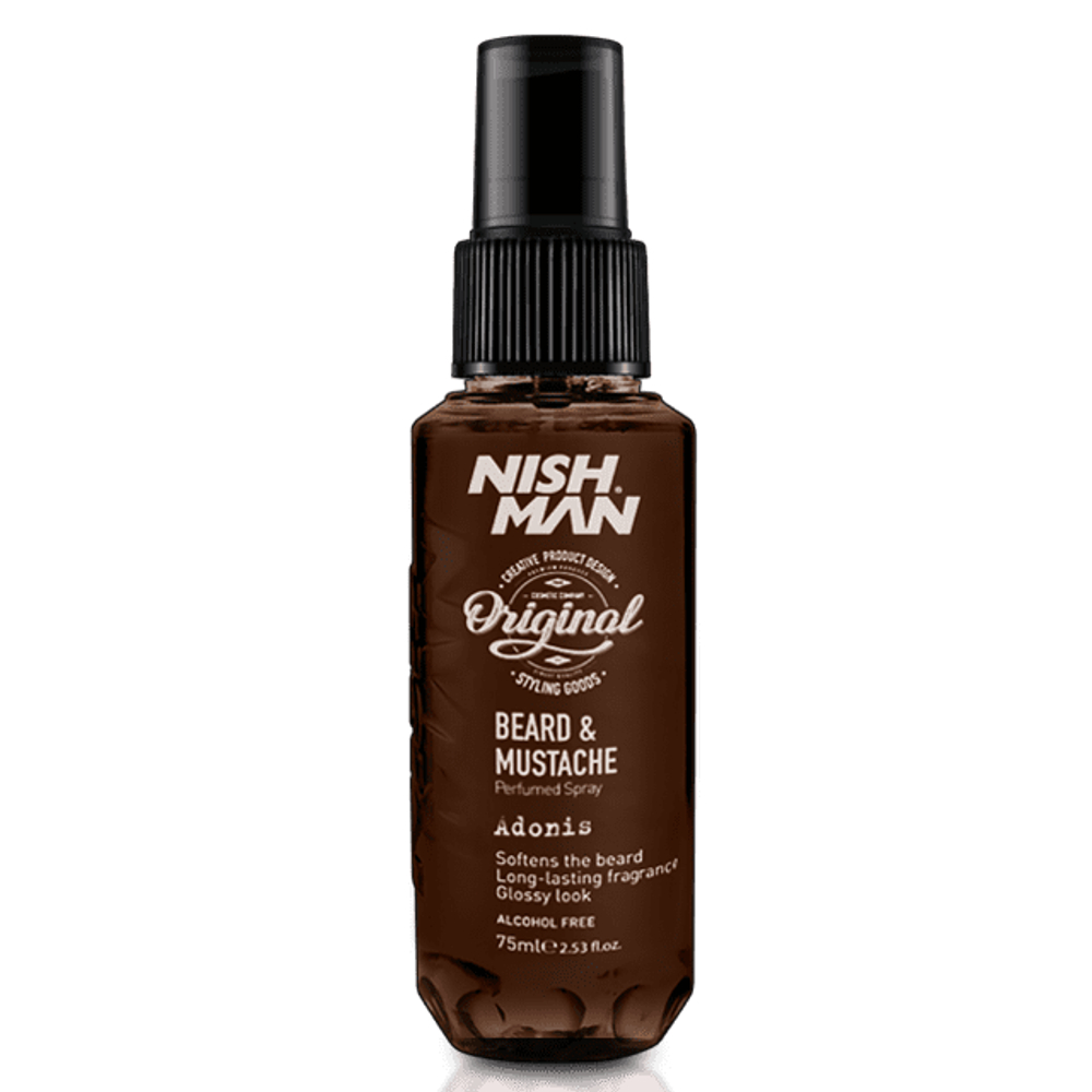 NISHMAN BEARD & MUSTACHE #1 PARFUM ADONIS Парфюм спрей для бороды 75 МЛ