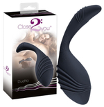 Чёрный стимулятор Close2You Duetto - 23,5 см. (Цвет: черный)