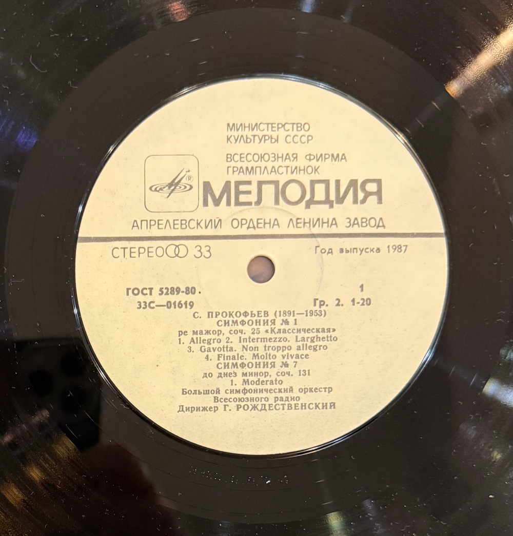 Виниловая пластинка Сергей Прокофьев (Мелодия) LP
