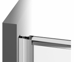 Душевая дверь Ravak Pivot PDOP1-90 03G70300Z1 профиль Черный стекло Transparent