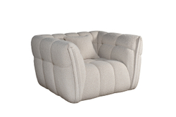 Кресло 120x106x74см Garda Decor Prato букле белое в минималистичном стиле