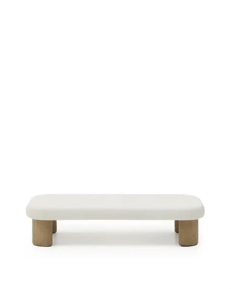 Журнальный столик Labra из цемента и акации 140 x 70 см