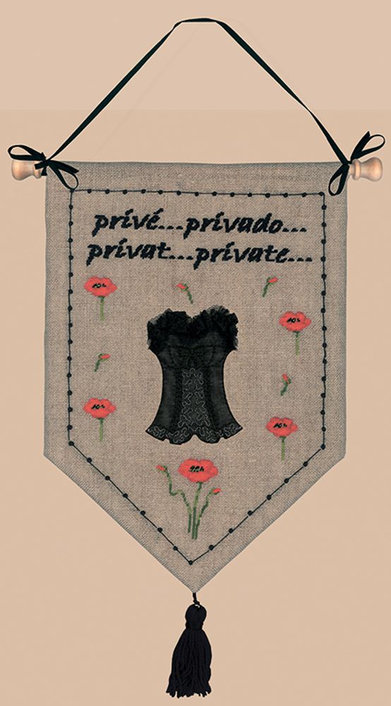 Набор для вышивания нитками Le Bonheur des Dames, аксессуар Prive (Личное), 17х25 см
