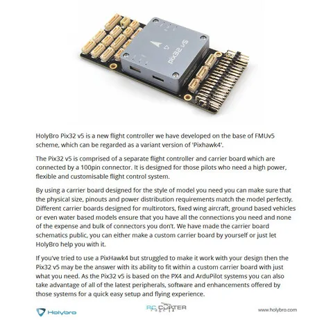 Полётный контроллер Holybro Pix32 v5 + v5 base + PM02