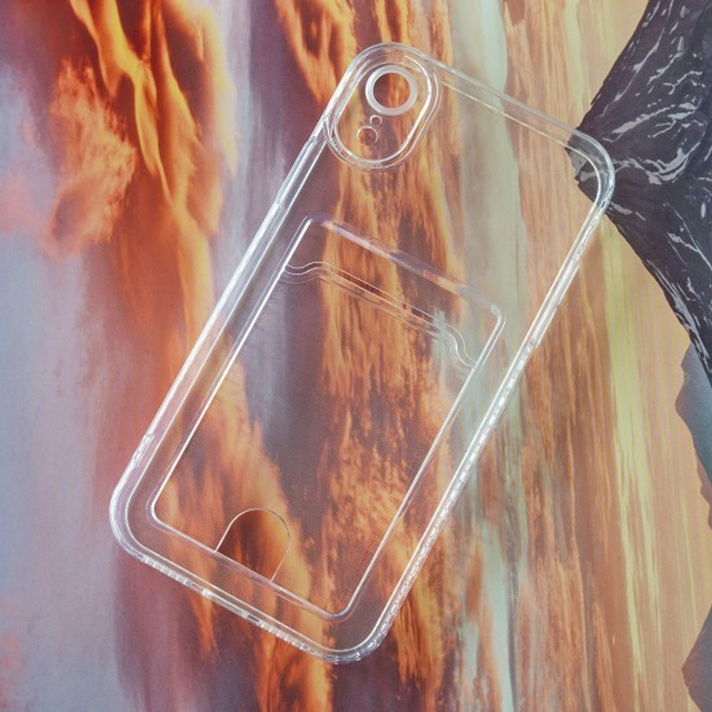 Силиконовый чехол для iPhone XR с карманом для карт, 013019 CM