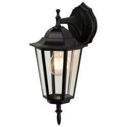 Светильник уличный настенный ЭРА «Веледа» GBW-104-1-BL-0360 230В Е27 IP54 чёрный вниз | Садово-парковые светильники