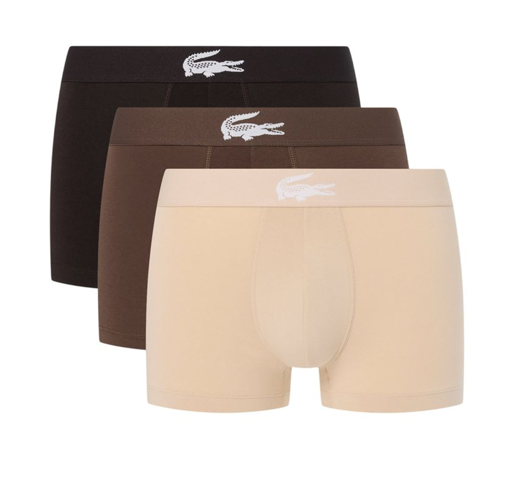 Боксерки теннисные Lacoste Stretch Jersey Trunks 3P - beige/marron