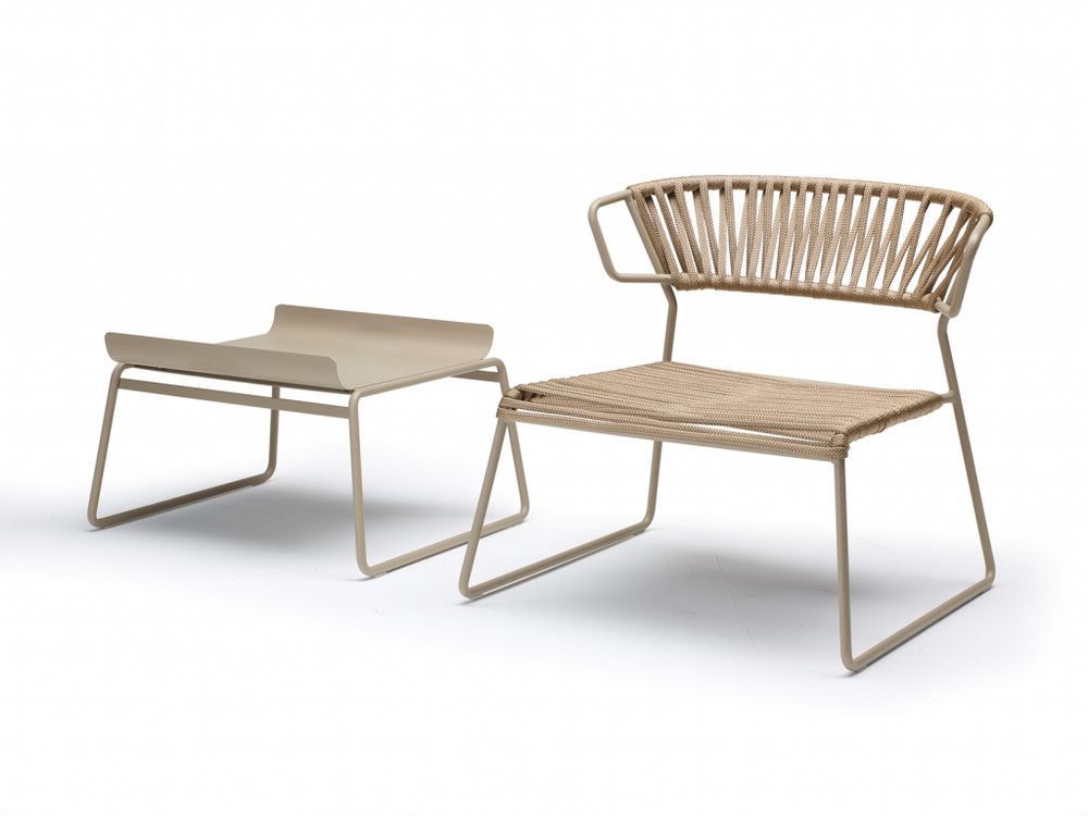 Кресло лаунж плетеное Scab Design Lisa Lounge Filo, тортора