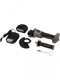 DBE-9322BKIT Угловая шлифмашина аккумуляторная DeBever с бесщёточным двигателем, 125 мм, 20В в наборе с аккумулятором и зарядным устройством
