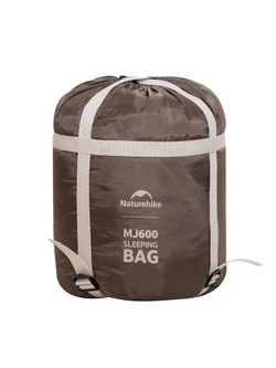 Спальный мешок Naturehike MJ600, коричневый (CNK2300SD014), молния слева